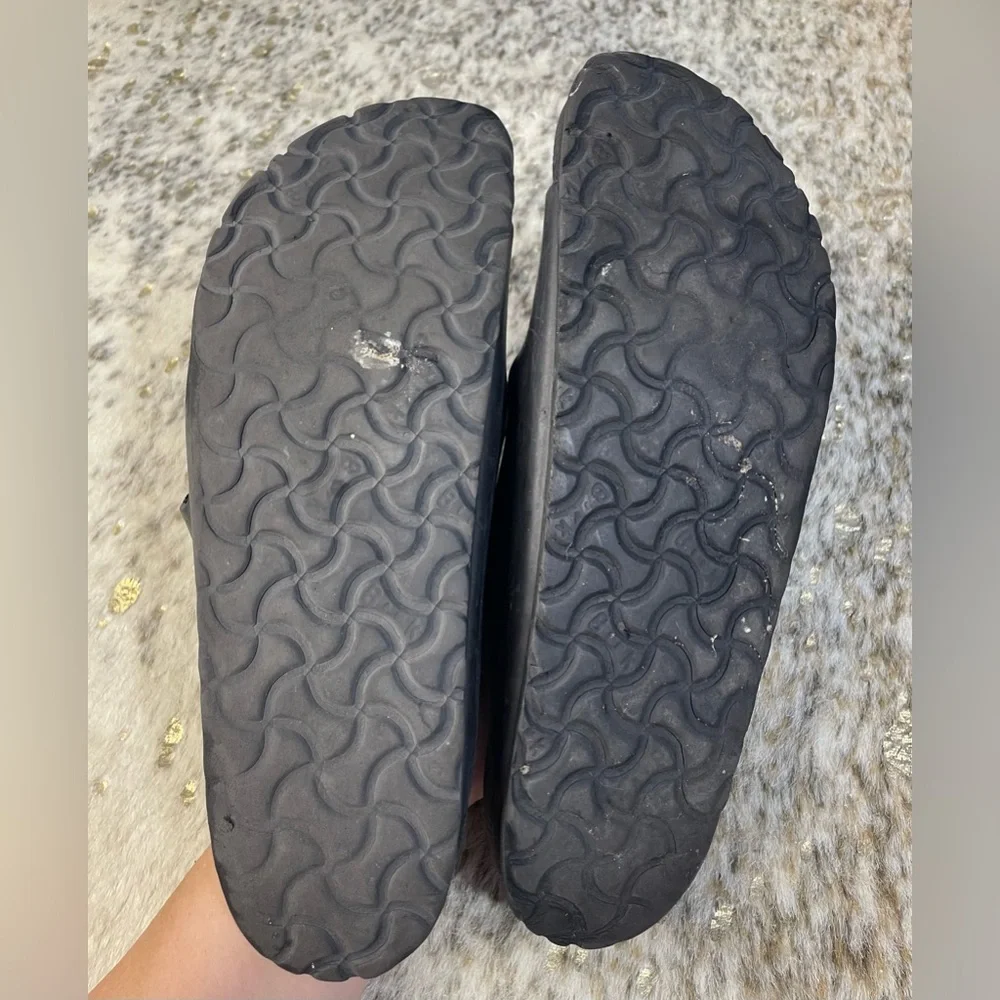 Birkenstock Black Rubber Mens Sandals Size 41 (US Size 8-8.5)‎